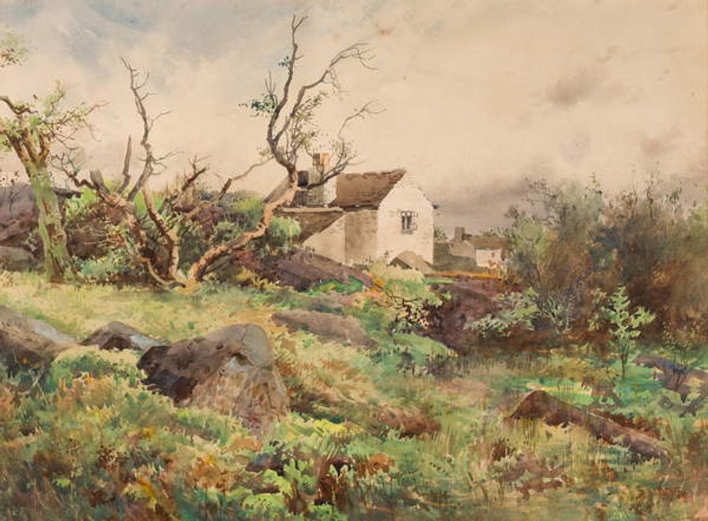 Detail of Village and Blackthorn, Humberston by John Guttridge Sykes