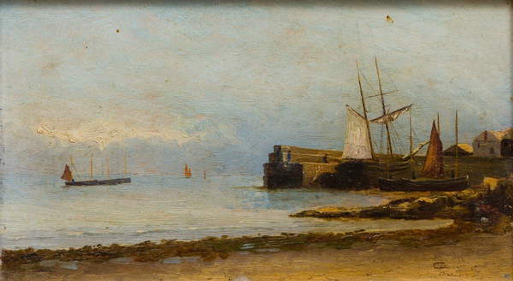 Detail of Newlyn Harbour by English School