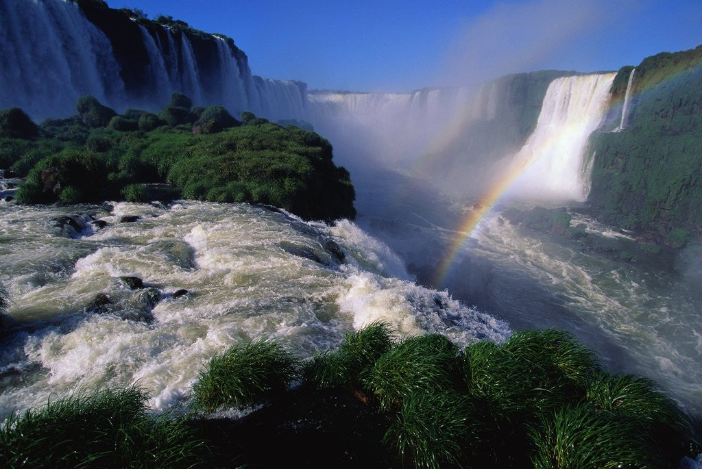 Detail of Rainbow and Waterfalls by Anonymous