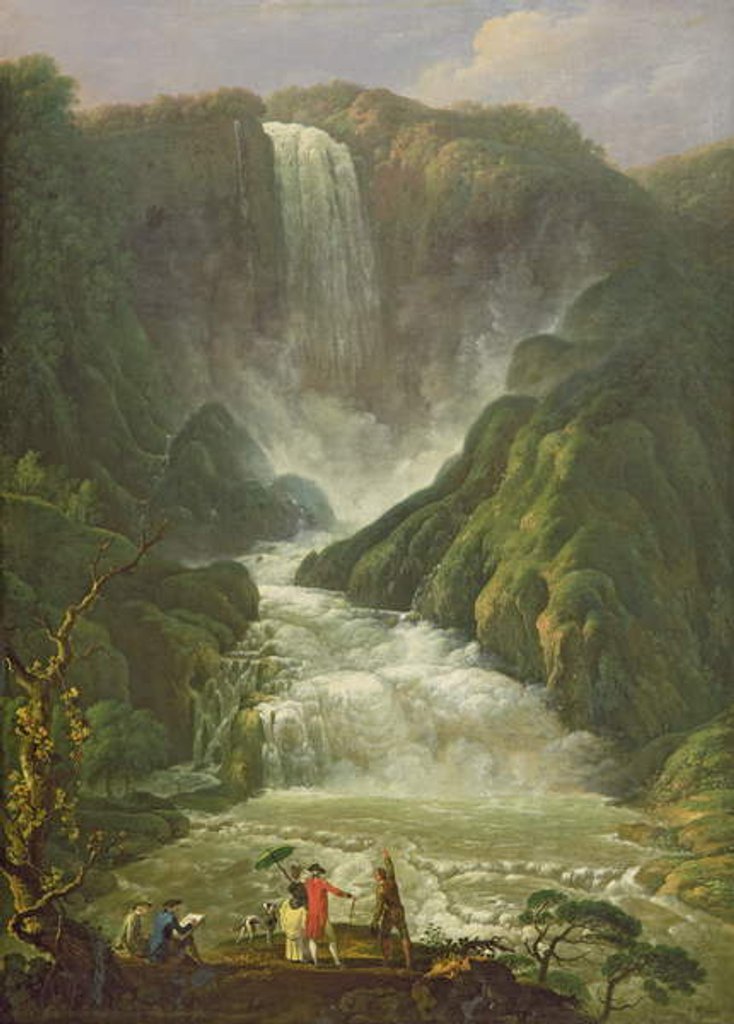 Detail of The Falls of Terni by Carlo Labruzzi