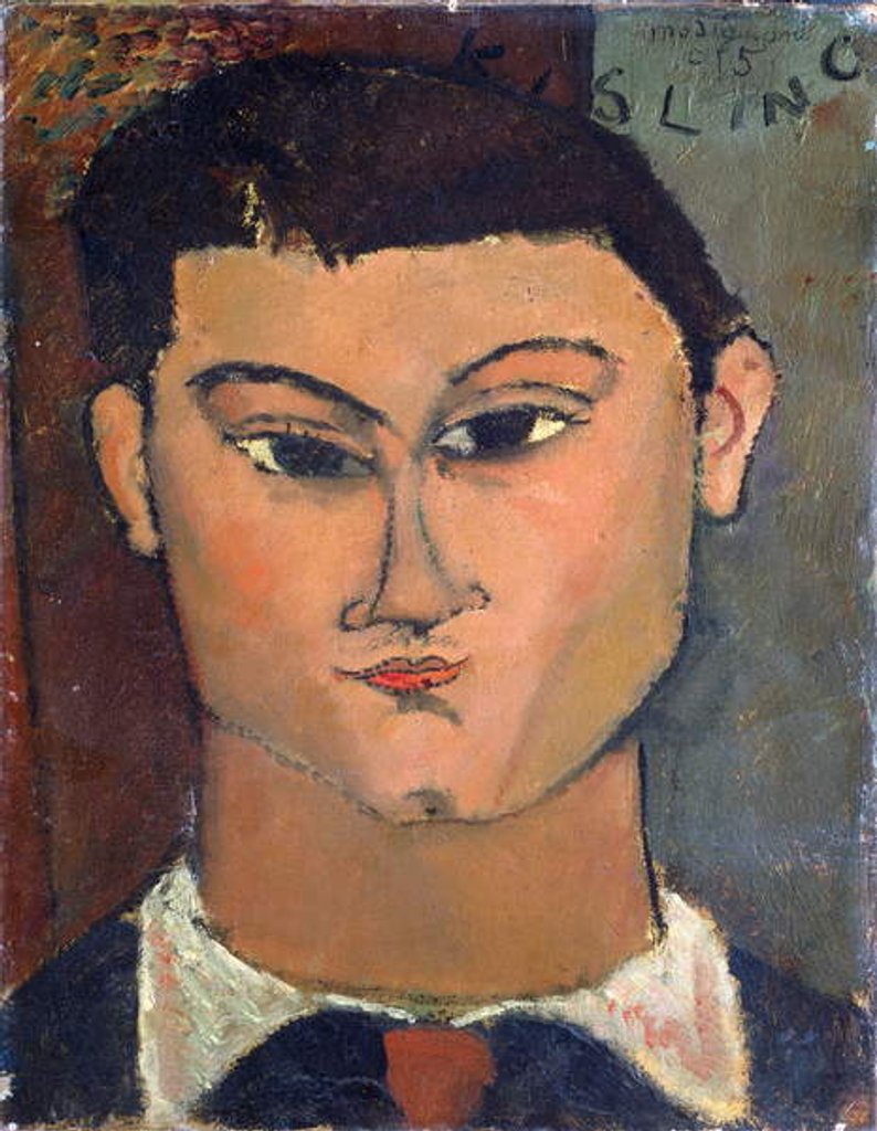 Detail of Portrait of the painter Miose Kisling, 1915 by Amedeo Modigliani