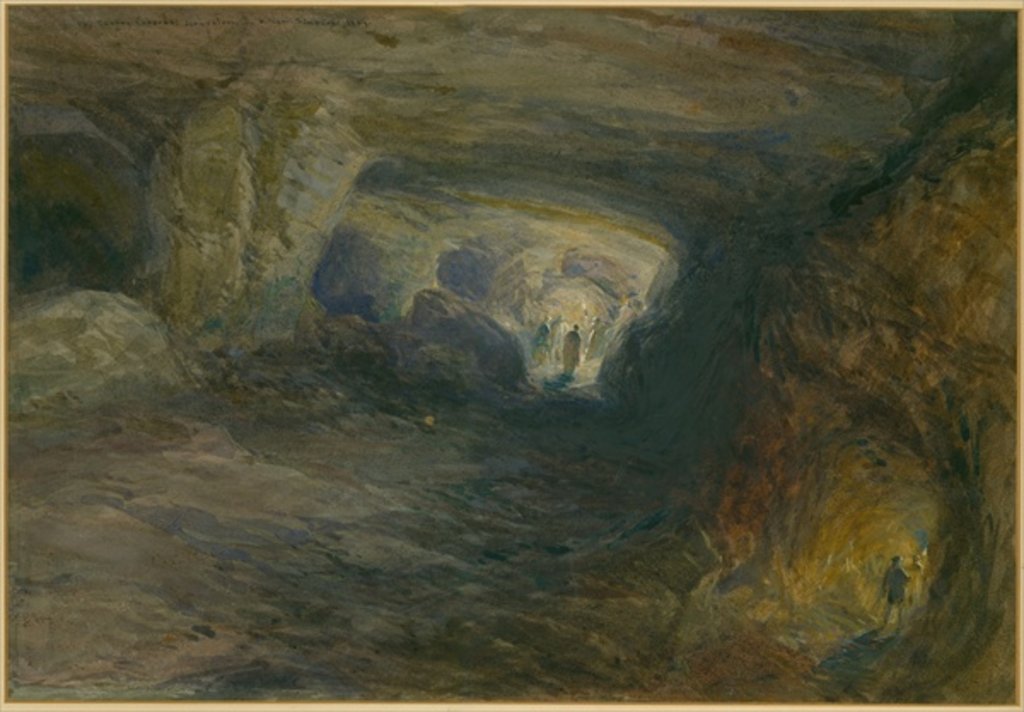 Detail of The Quarry Caverns, Jerusalem, 1869 by William 'Crimea' Simpson