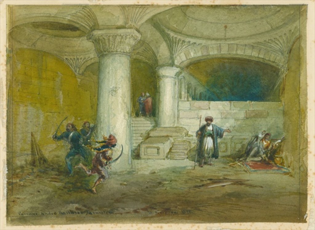 Detail of Passage under the Aksa, 1871 by William 'Crimea' Simpson