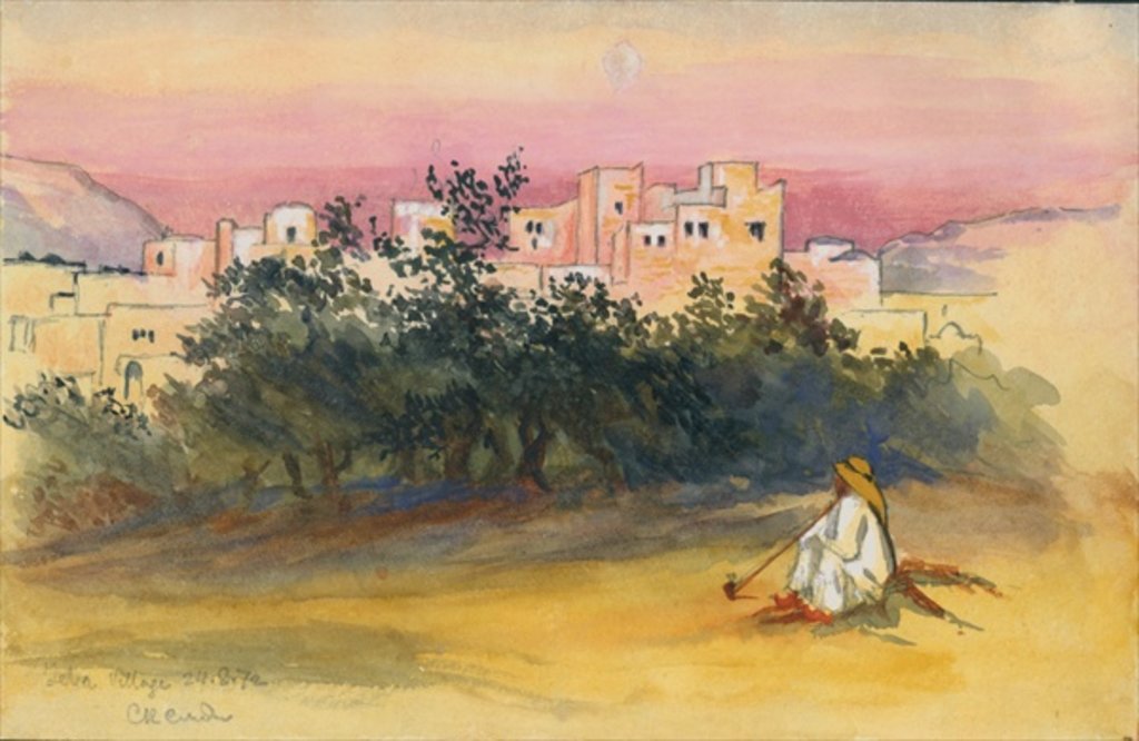 Detail of Jeba Village, 1872 by Claude Conder