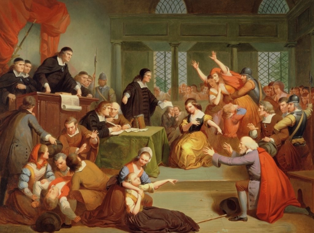 Detail of The Trial of George Jacobs, 5th August 1692, 1855 by Tompkins Harrison Matteson