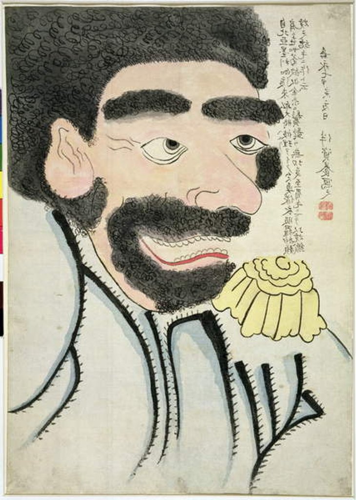 Detail of Portrait of Perry by Ban Sukeyoshi