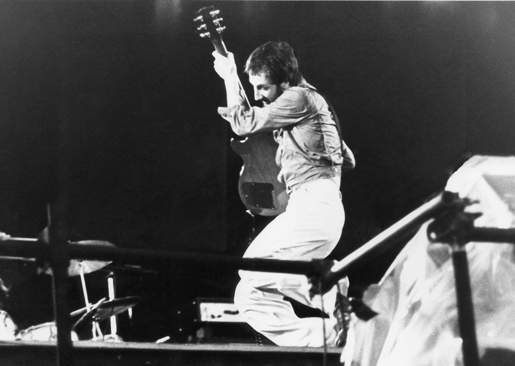 Detail of The Who - Pete Townsend at Parkhead, Glasgow 1976 (2) by Steve Thomson