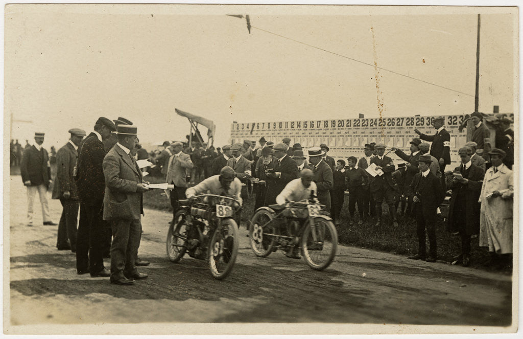 Detail of Start of a race at St John's, 1910 TT (Tourist Trophy) by Anonymous