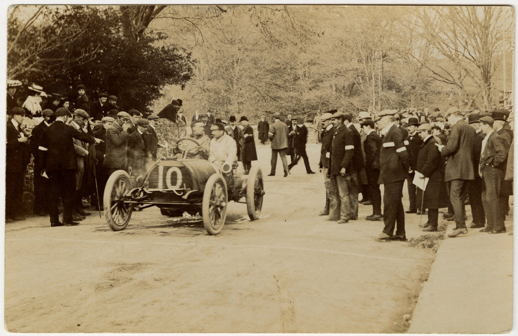 Detail of S. Girling in a Wolseley, 1904 Gordon Bennett Trials by Anonymous