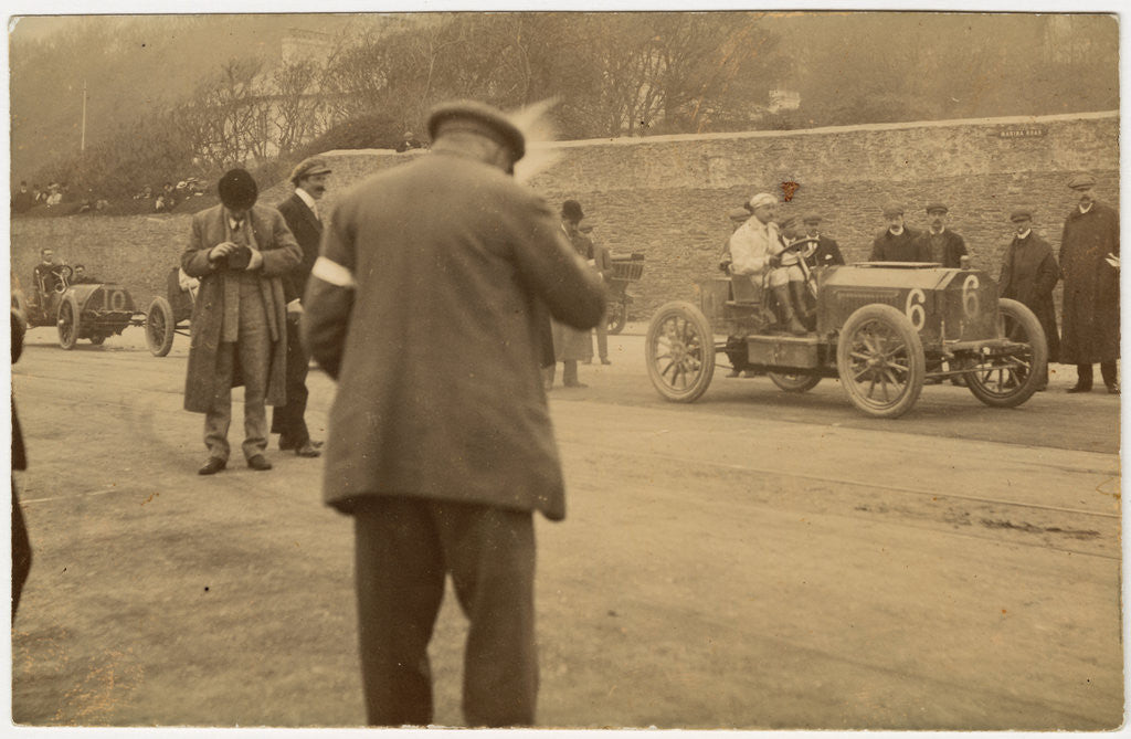 Detail of W.T. Clifford Earp in a Napier, 1904 Gordon Bennett Trials by Anonymous