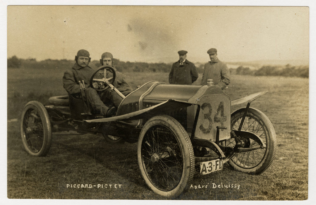 Detail of 1908 Tourist Trophy motorcar race by Anonymous