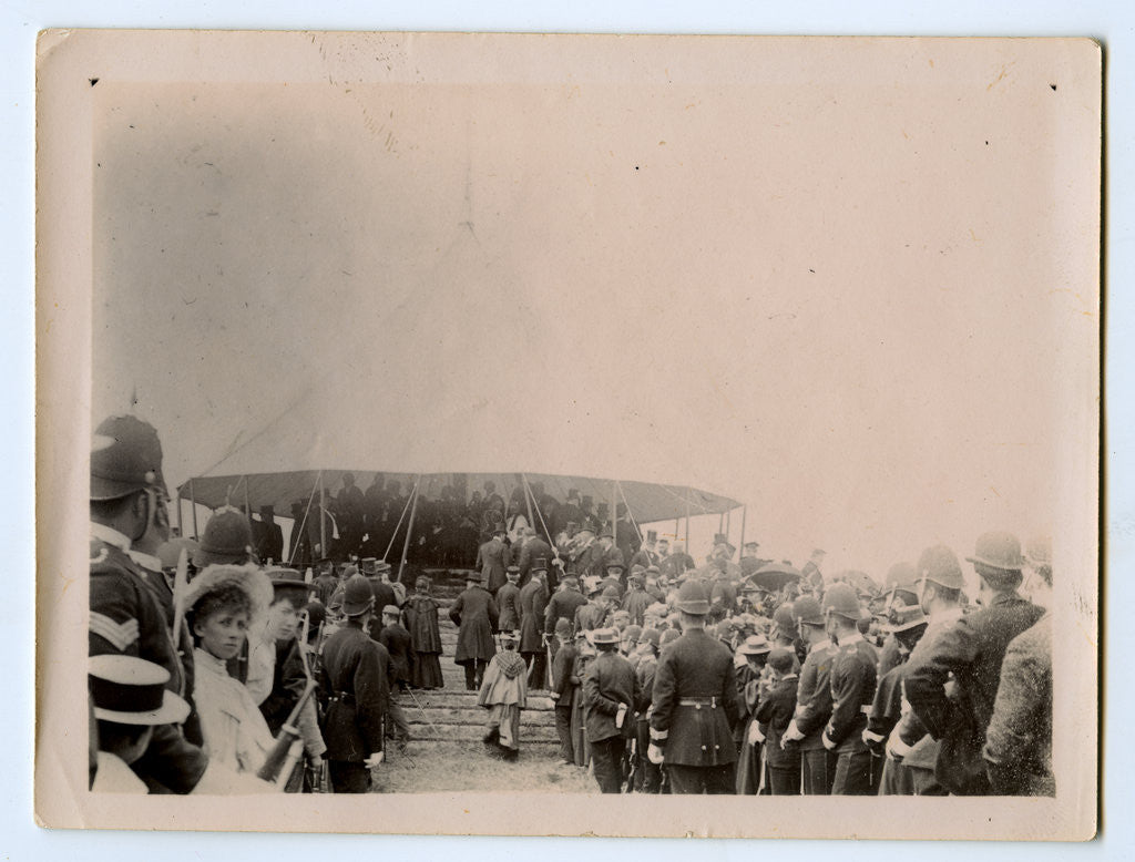 Detail of Tynwald ceremony showing the crowds looking towards the dignitaries on Tynwald Hill by John James Frowde
