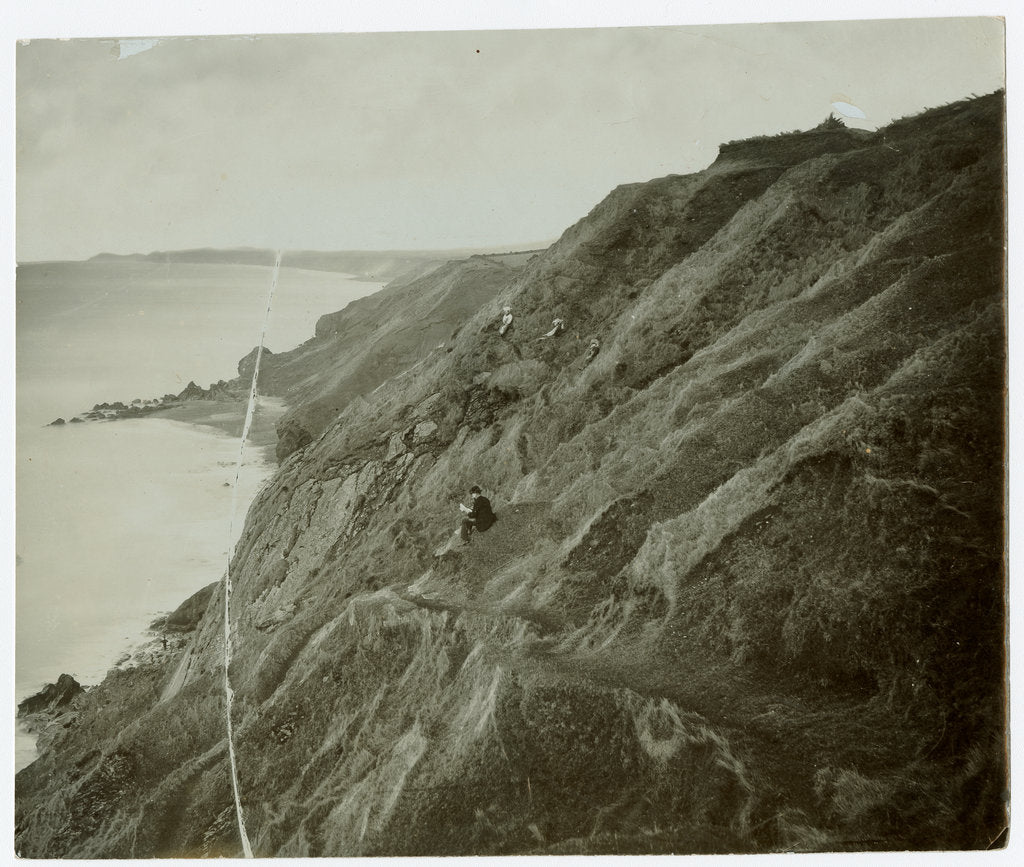 Detail of Figures on the Cliffs, Michael by George Bellett Cowen