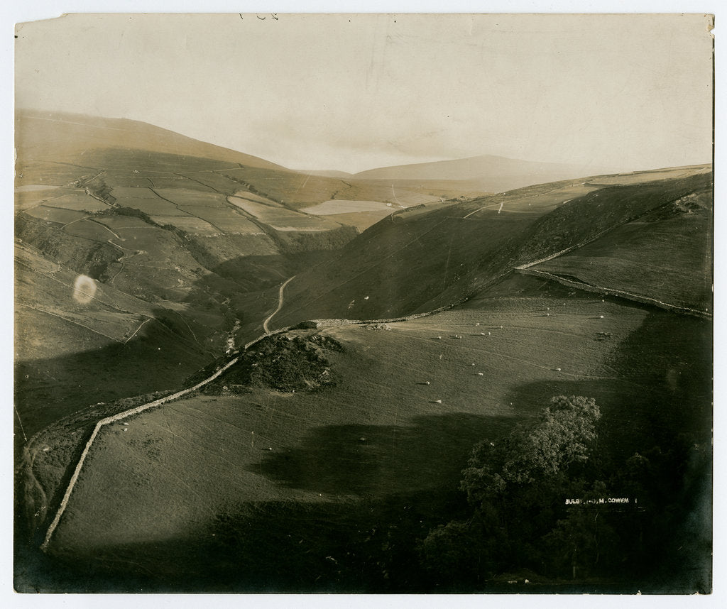 Detail of Long distance view of the Sulby countryside by George Bellett Cowen