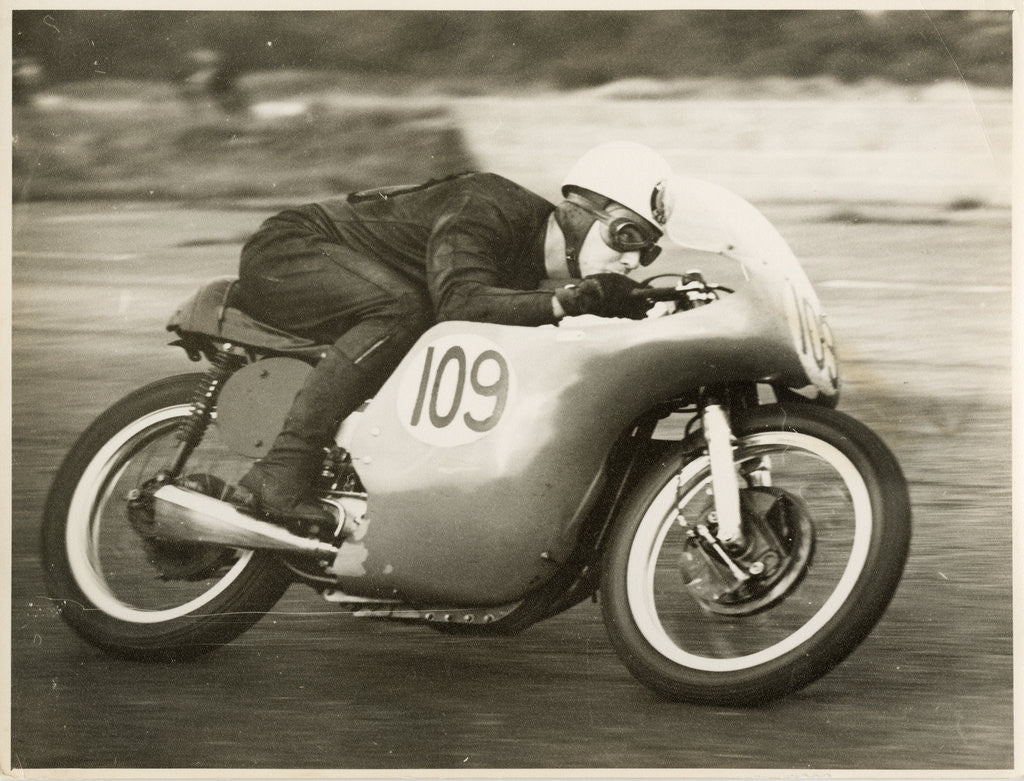 Detail of TT (Tourist Trophy) rider by T.M. Badger