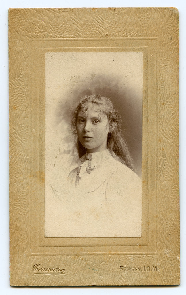 Detail of Young female member of the Kermode family by George Bellett Cowen