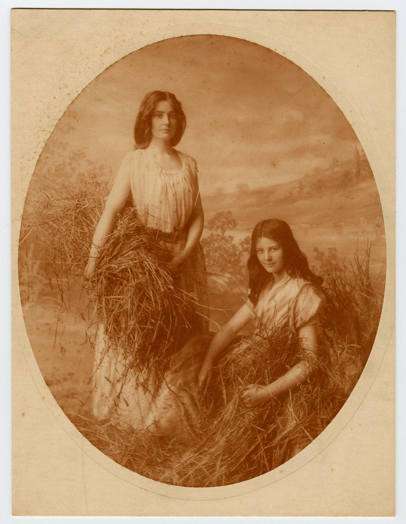 Detail of The Gleaners modelled by sisters Elsie and Glen Smith by George Bellett Cowen