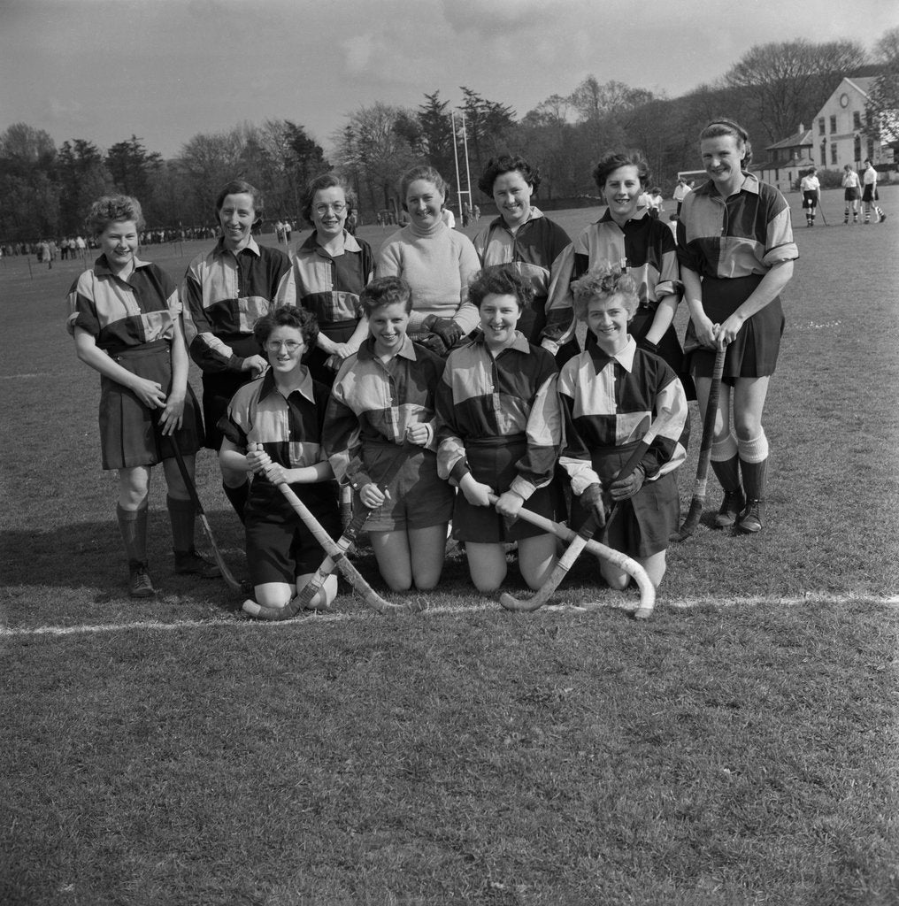 Detail of Women's hockey team by Manx Press Pictures