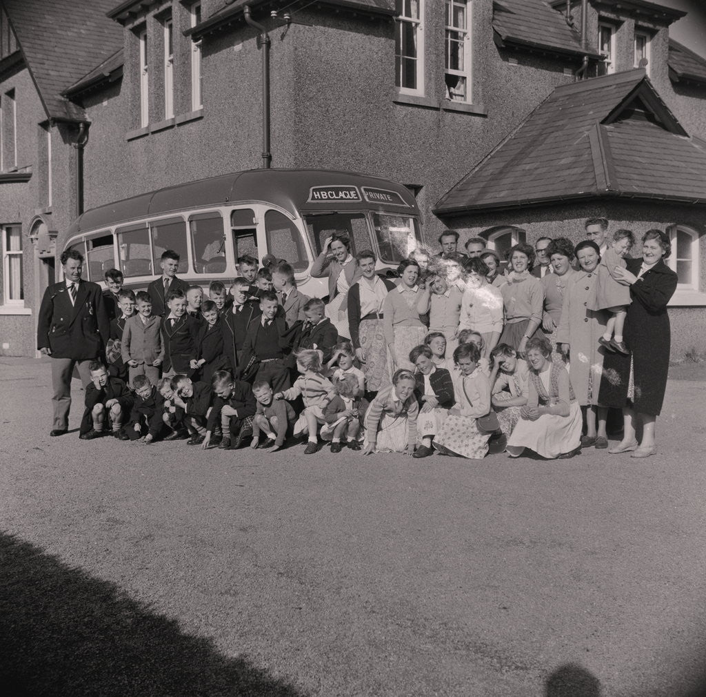 Detail of Children's home coach trip by Manx Press Pictures