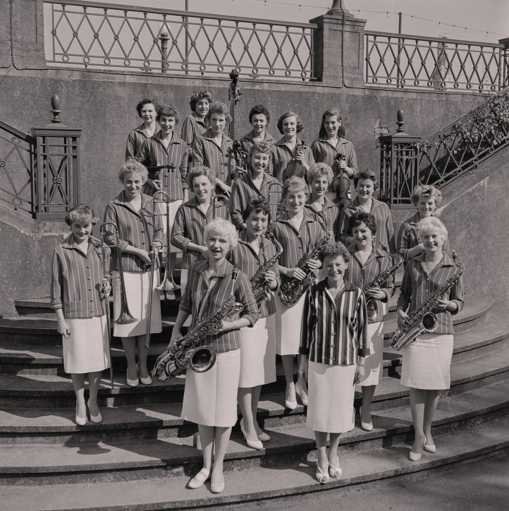 Detail of Ivy Benson and her All Girl Band at the Villa Marina by Manx Press Pictures