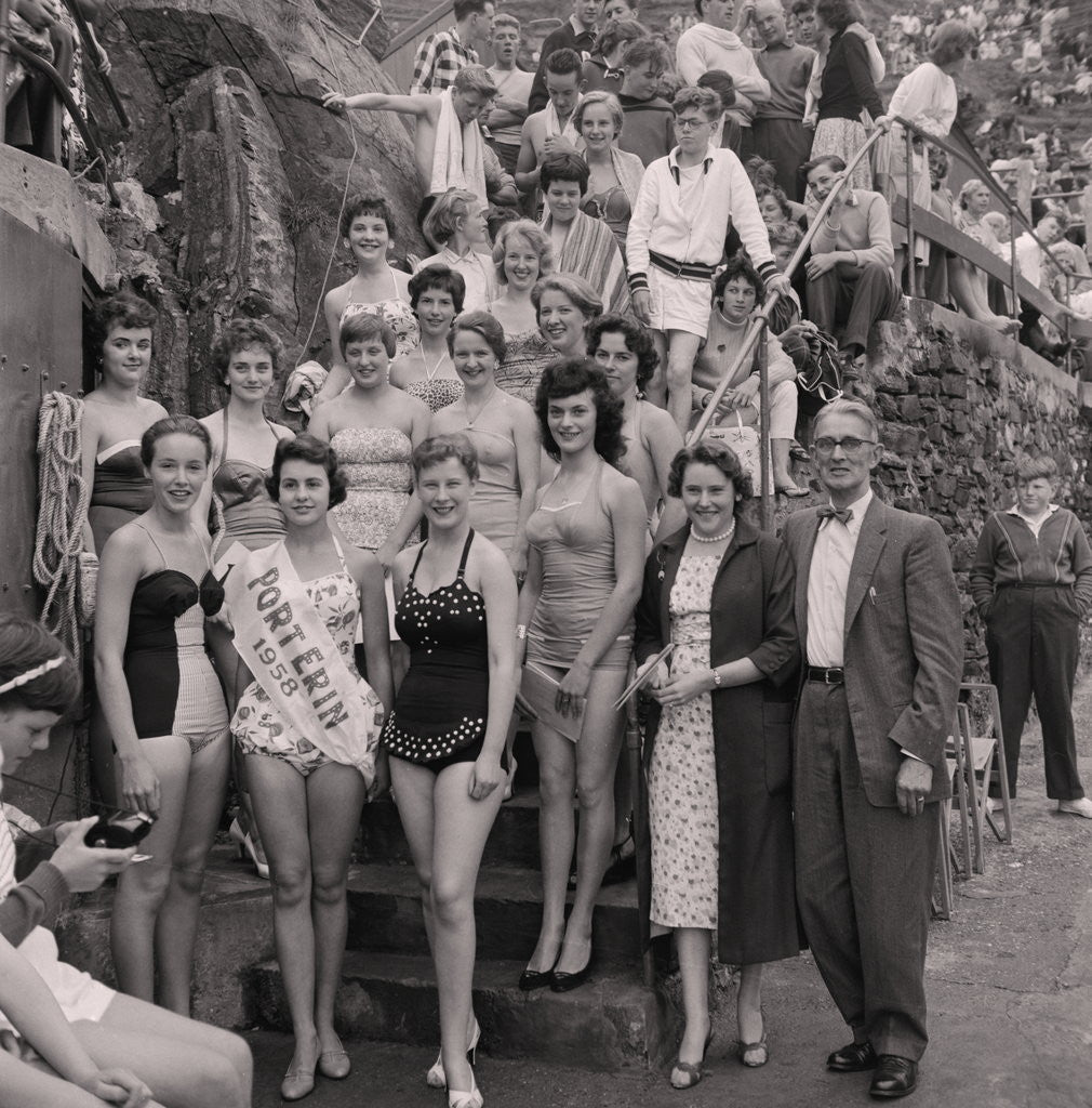 Detail of Port Erin Bathing Beauties by Manx Press Pictures