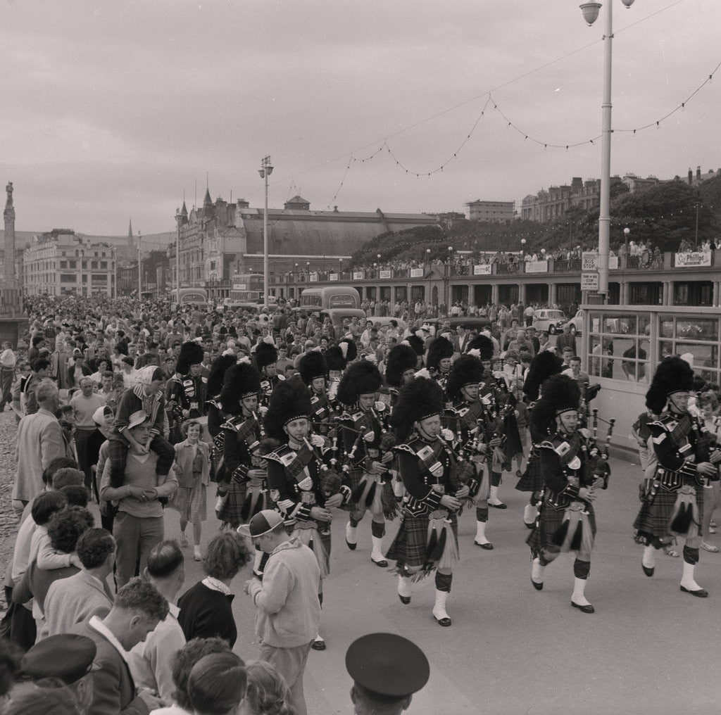 Detail of Pipe band, Douglas Promenade by Manx Press Pictures
