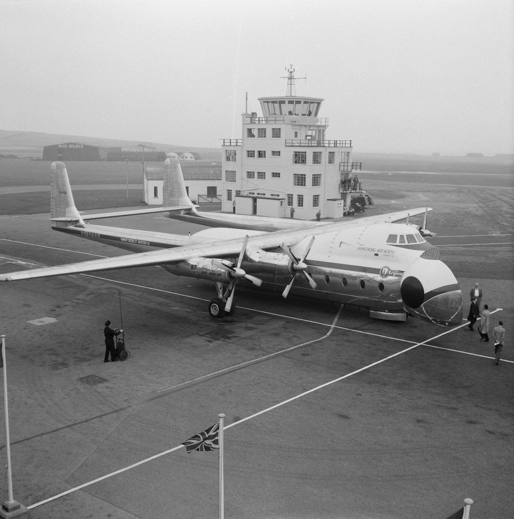 Detail of Argosy transport, Ronaldsway Airport by Manx Press Pictures