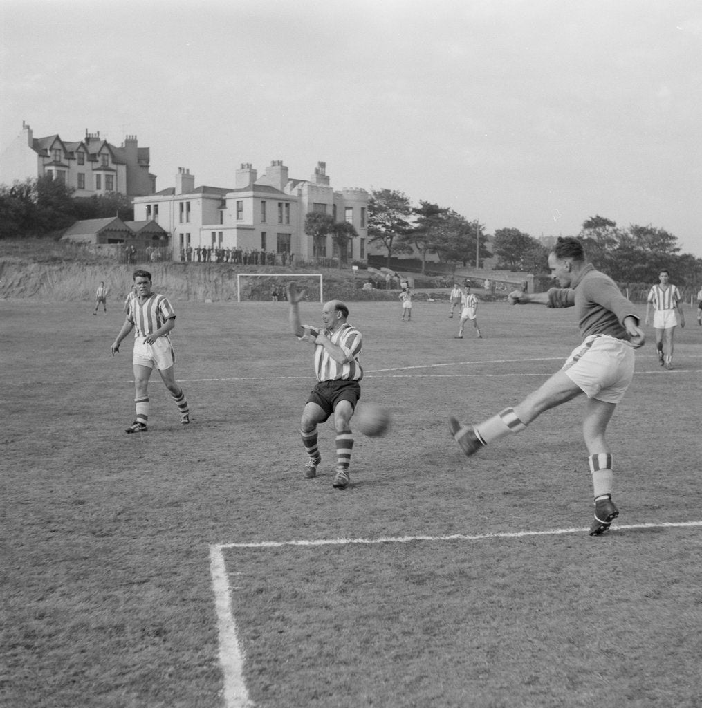 Detail of Ramsey vs Peel men's football match at Ramsey by Manx Press Pictures