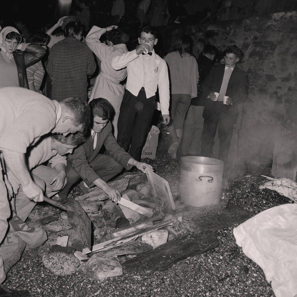Detail of Belle Vue hotel beach barbeque, Port Erin by Manx Press Pictures