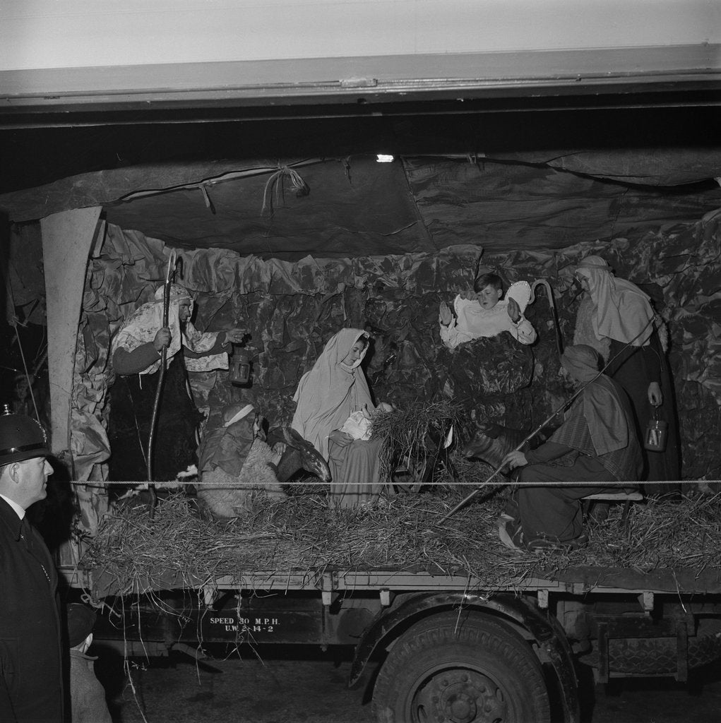 Detail of St Mary's Players Nativity Tableau on lorry by Manx Press Pictures