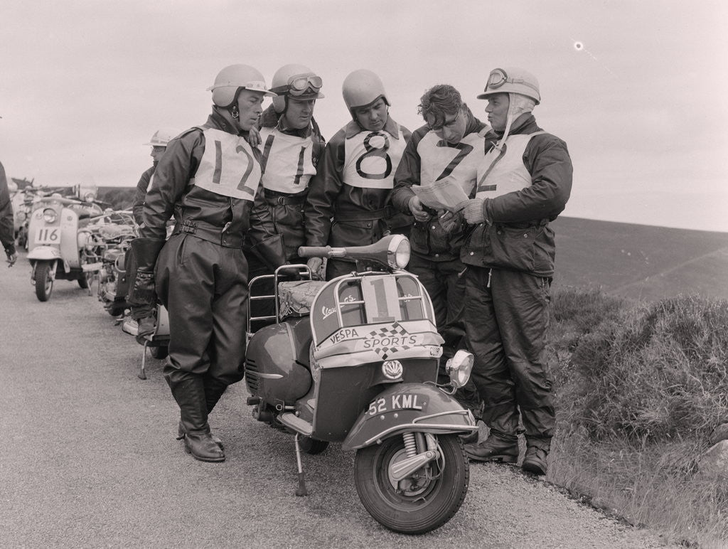 Detail of Scooter hill climb, Scooter Rally by Manx Press Pictures