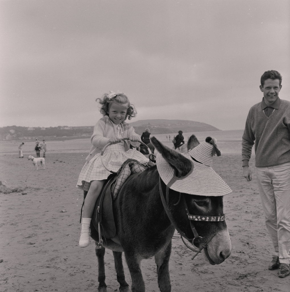 Detail of Donkey ride, Douglas beach by Manx Press Pictures
