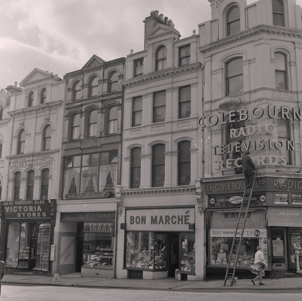 Detail of Colebourn's and Bon Marche, Victoria Street, Douglas by Manx Press Pictures