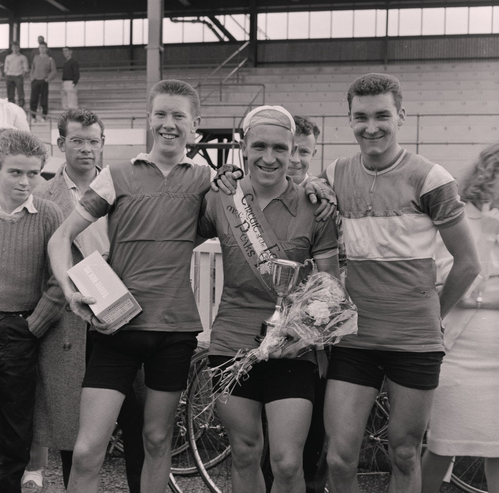 Detail of Tour of the Peaks (cycling), Grandstand finish by Manx Press Pictures