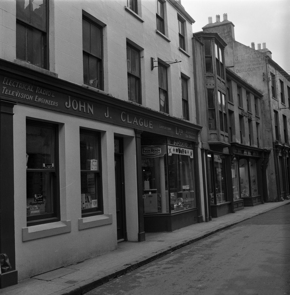 Detail of John J.Clague's shop, Castletown by Manx Press Pictures