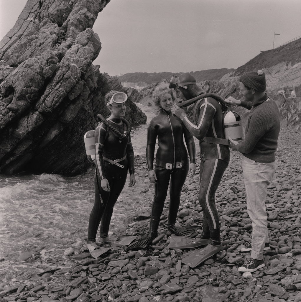 Skin divers, Port Jack posters & prints by Manx Press Pictures