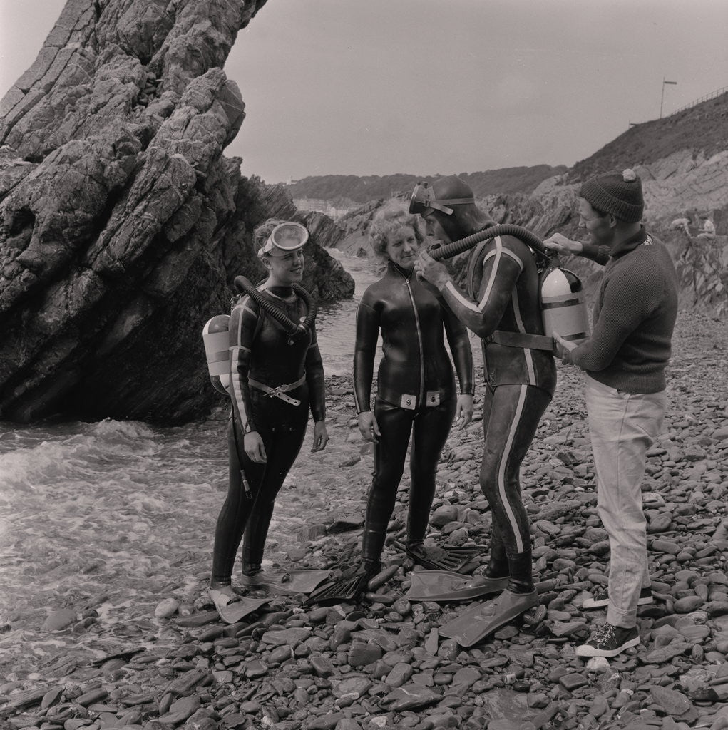Detail of Skin divers, Port Jack by Manx Press Pictures