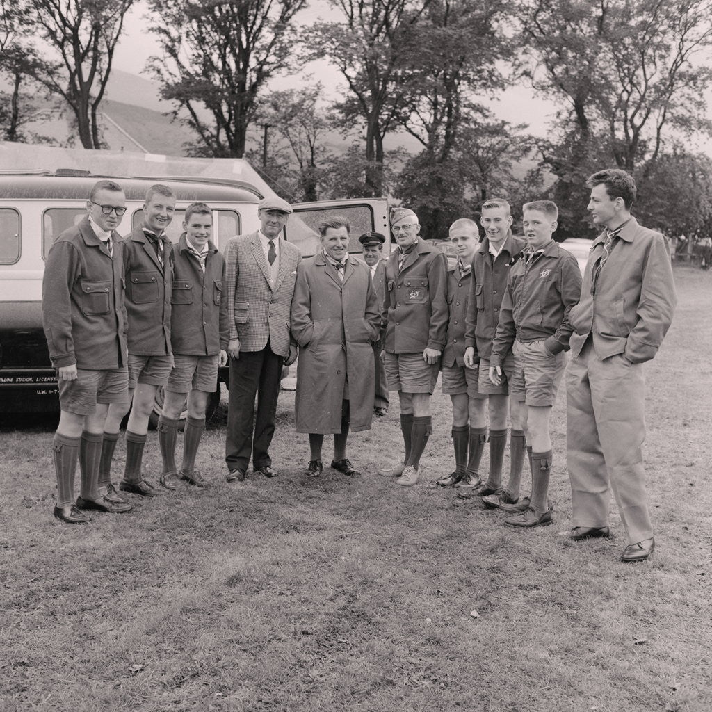 Detail of American boy scouts at the Ramsey Agricultural Show by Manx Press Pictures