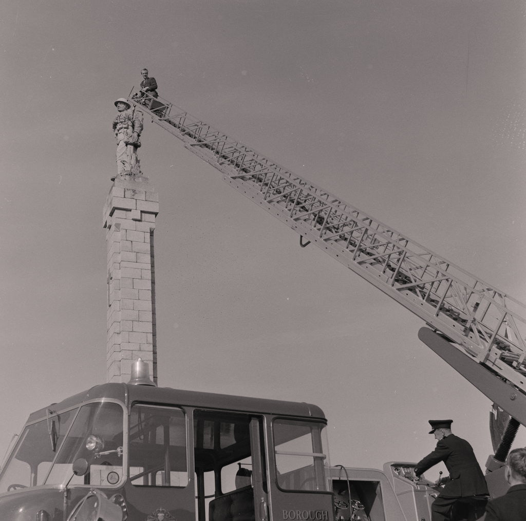 Detail of Fire Brigade demonstration on Douglas Promenade by Manx Press Pictures
