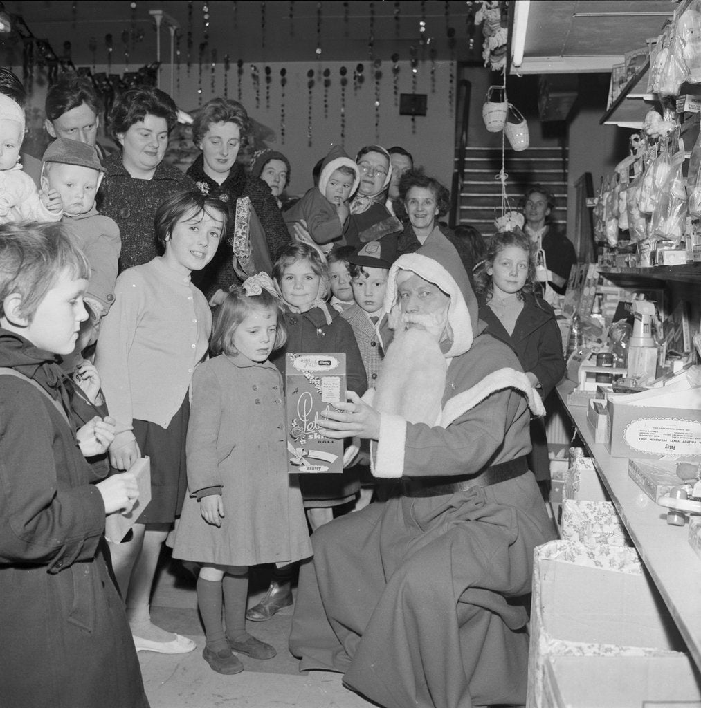 Detail of Father Christmas at the Co-op, Isle of Man by Manx Press Pictures