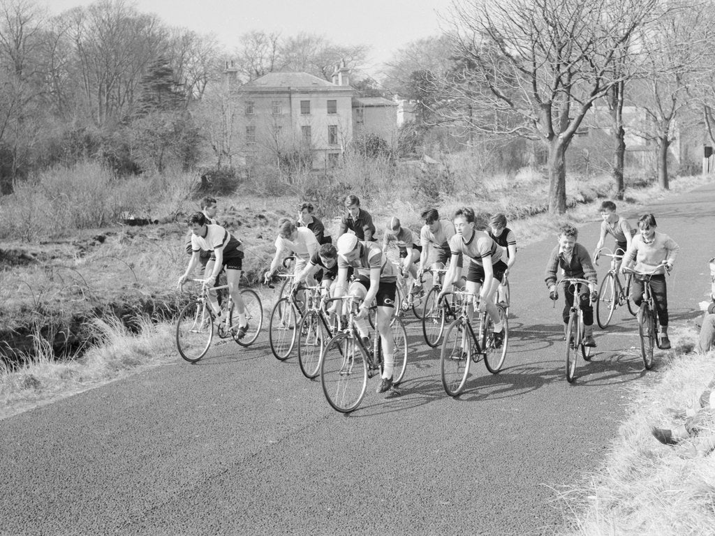 Detail of Boys' cycle race, Isle of Man by Manx Press Pictures