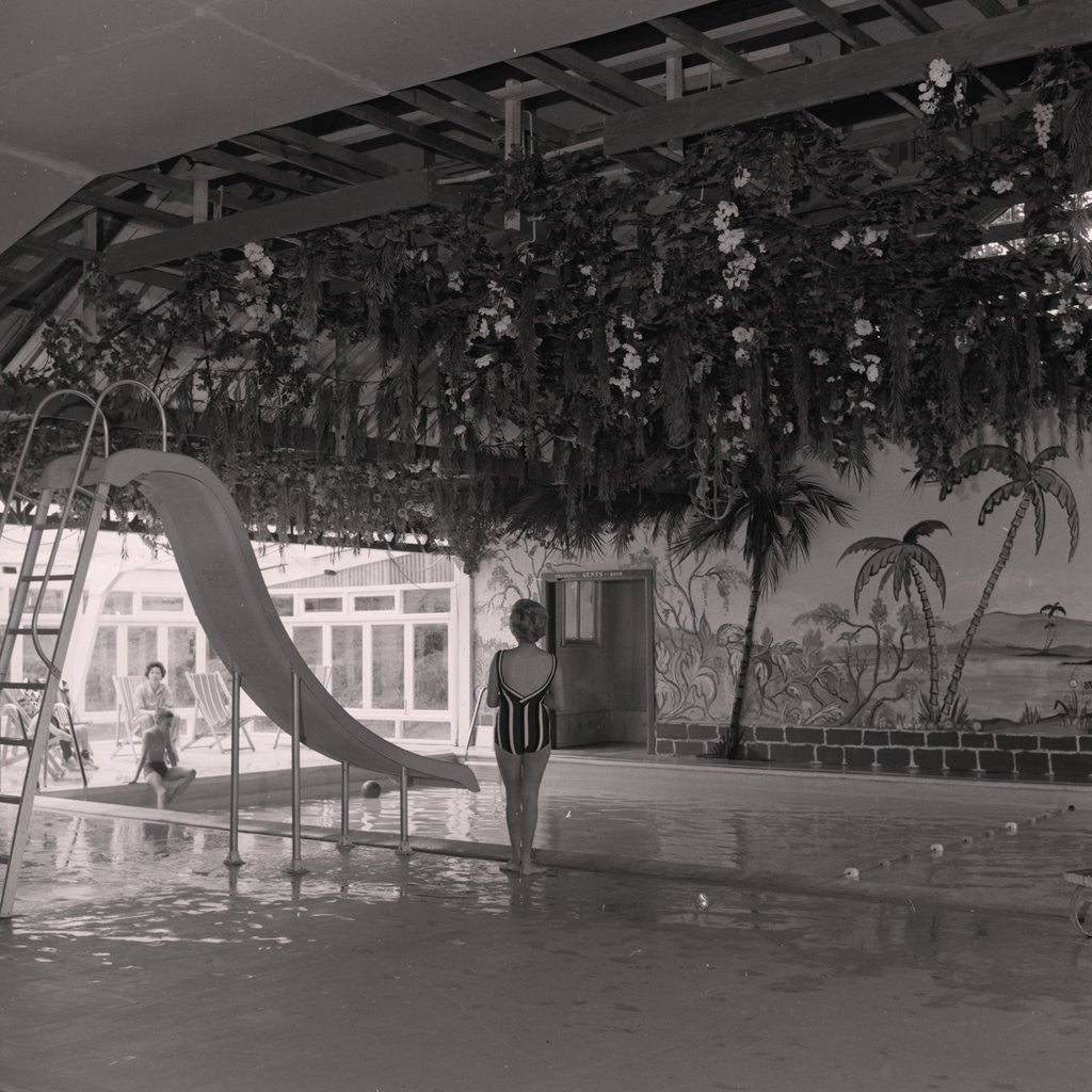 Detail of New Beach hotel 'floral' pool by Manx Press Pictures