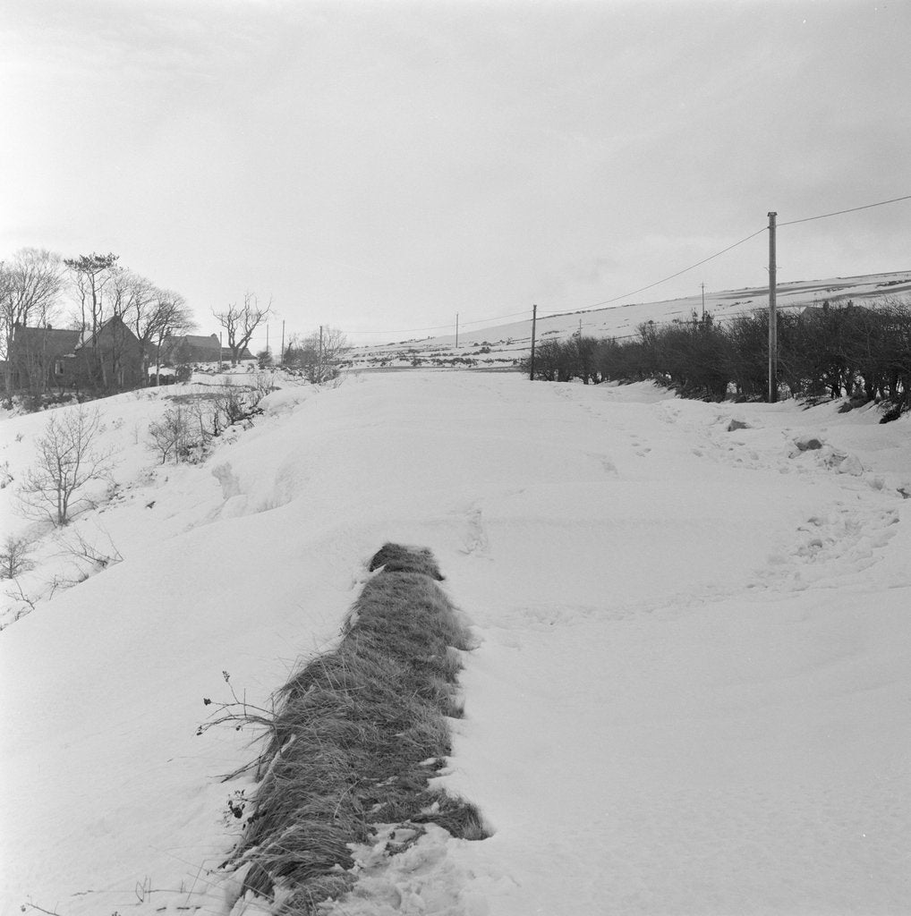 Detail of Snow drifts, St Johns by Manx Press Pictures