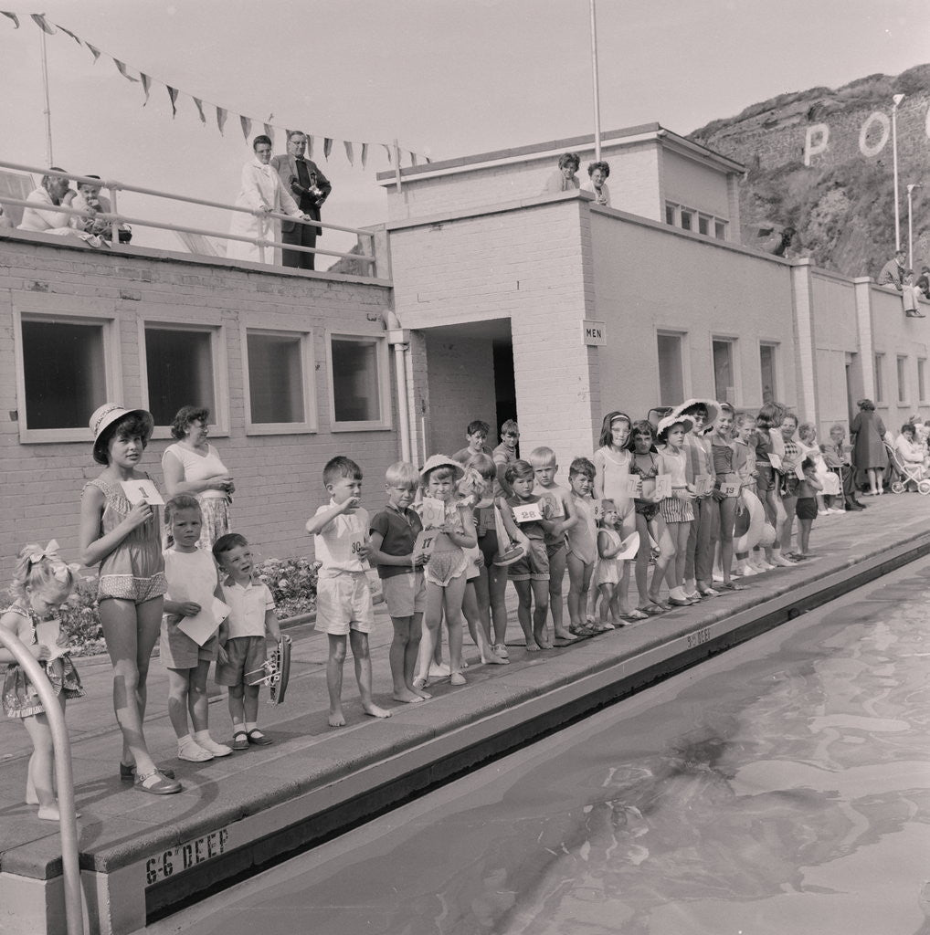 Detail of Beach Wear Competition, Peel Swimming Baths by Manx Press Pictures