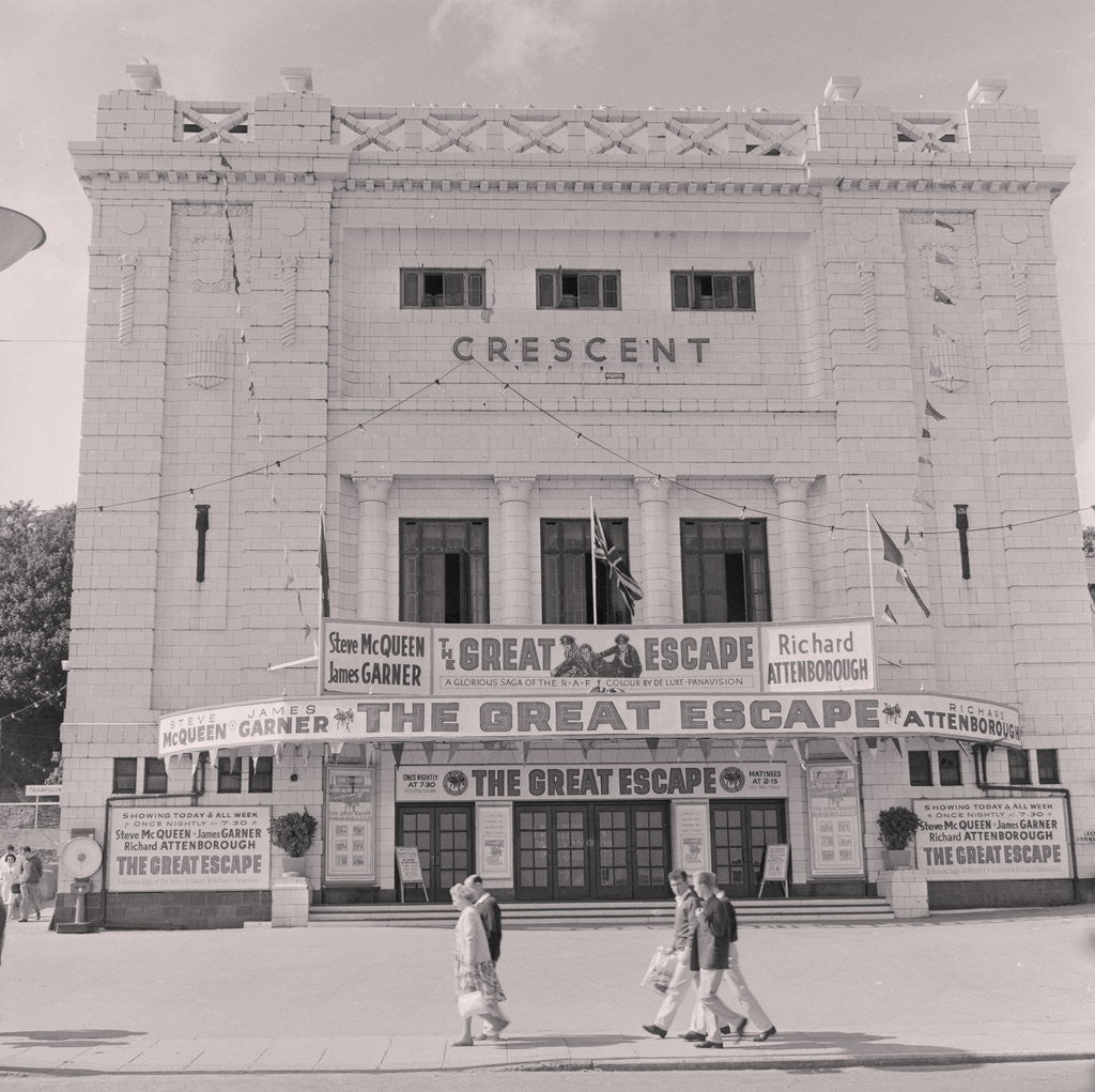 Detail of Crescent Cinema showing the film 'The Great Escape' by Manx Press Pictures