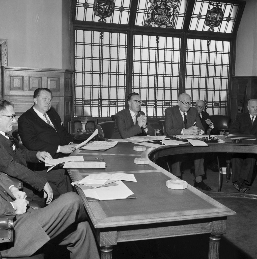 Detail of Douglas Casino personnel at Legislative Chamber, Douglas by Manx Press Pictures