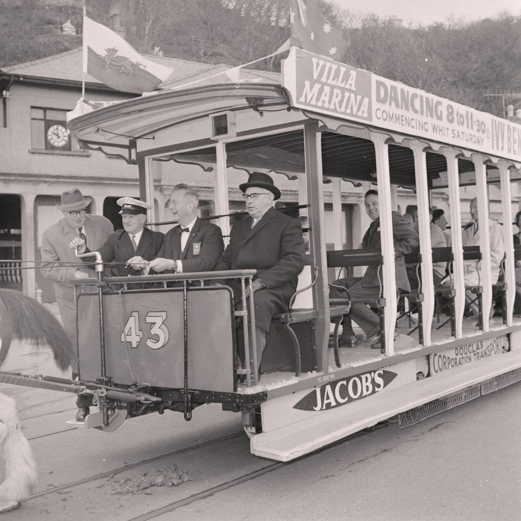 Detail of R.T.B.I. President starts horse tram service at Derby Castle by Manx Press Pictures