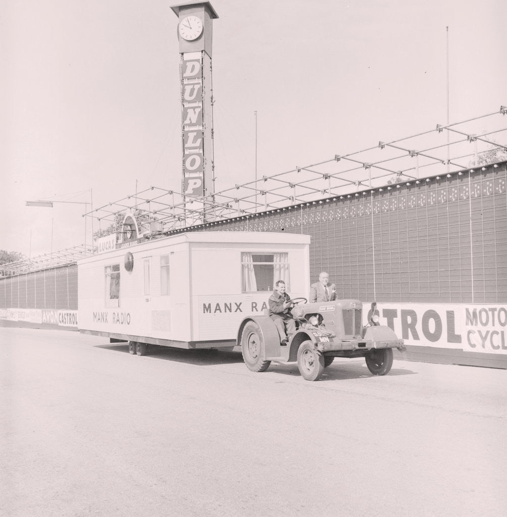 Detail of Manx Radio arrives at The Grandstand by Manx Press Pictures