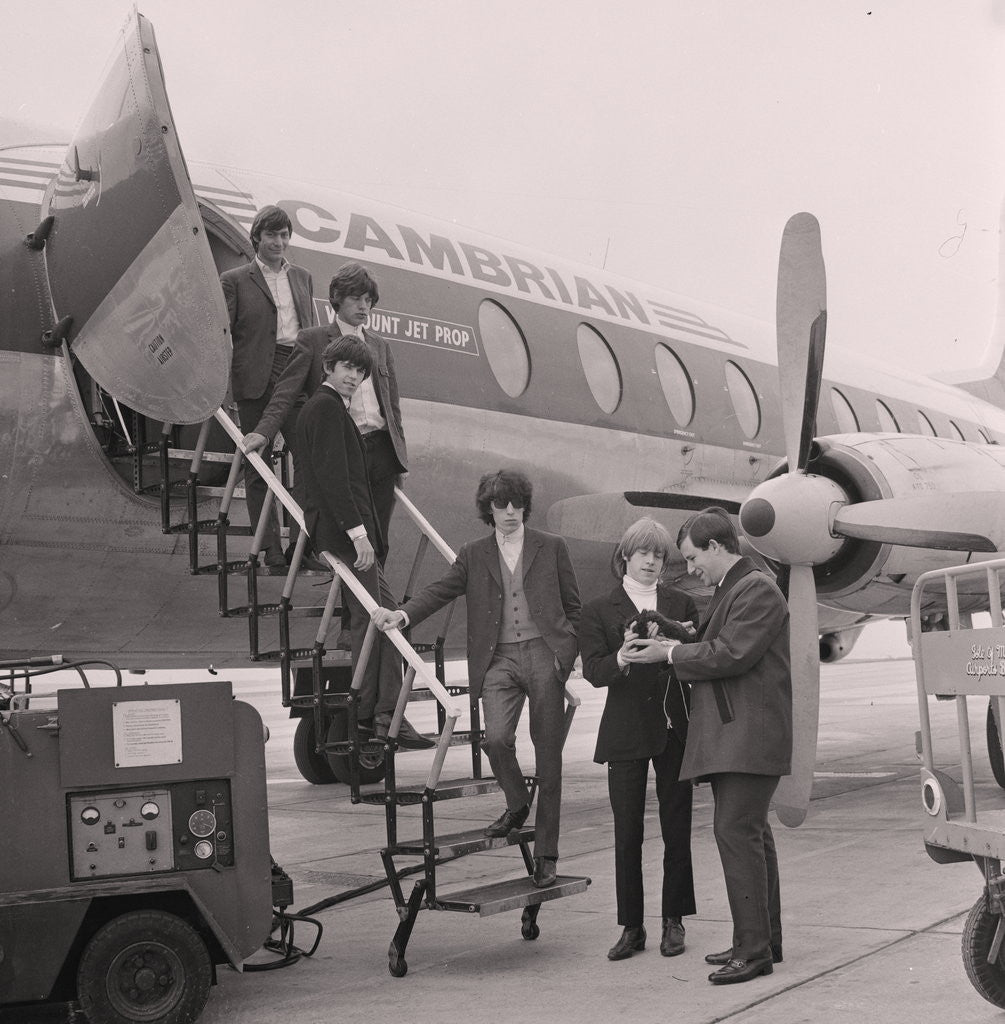 Detail of The Rolling Stones land at Ronaldsway Airport by Manx Press Pictures