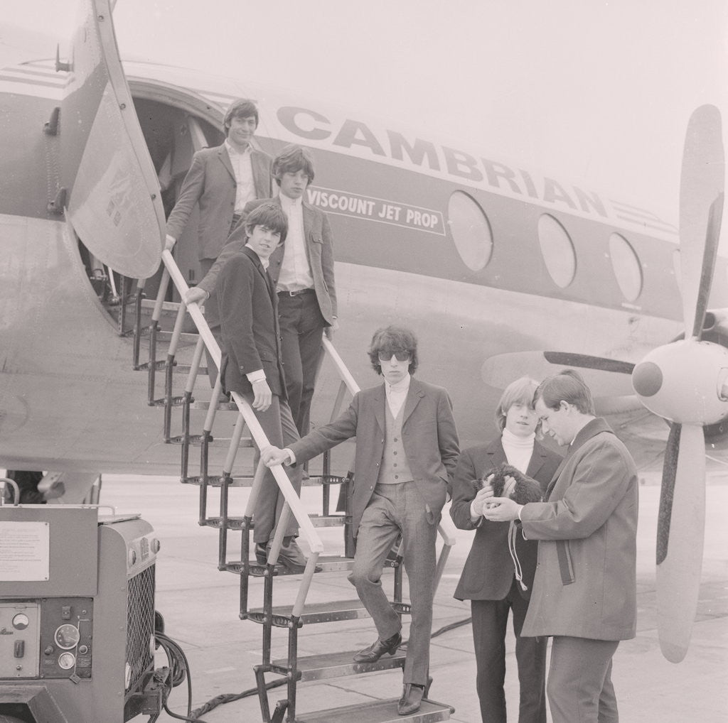 Detail of The Rolling Stones land at Ronaldsway Airport by Manx Press Pictures